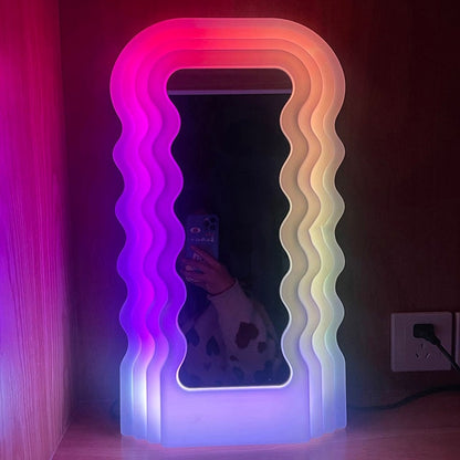 Cooler Trend™ Wavy LED Light Mirror